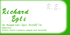 richard egli business card